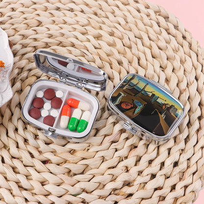 Dragon & Tiger Metal Medicine Box - Moisture-Resistant Portable Pill Storage Case with Movie-Inspired Design