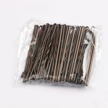 50Pcs Bobby Pin Hair Clips - Solid Grip Styling Pins for Women Girls Curly & Wavy Hairstyles