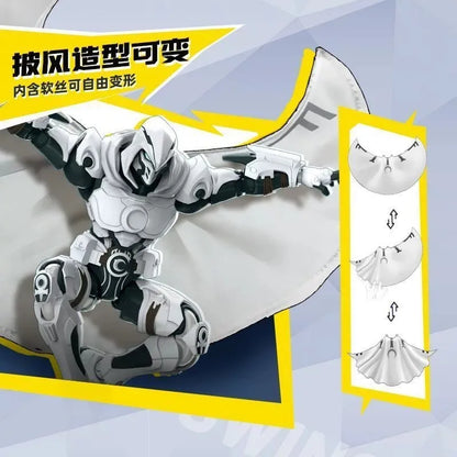 Blokees Moon Knight Action Figure - Assembleable Movable Collectible Display Model for Fans & Gifts