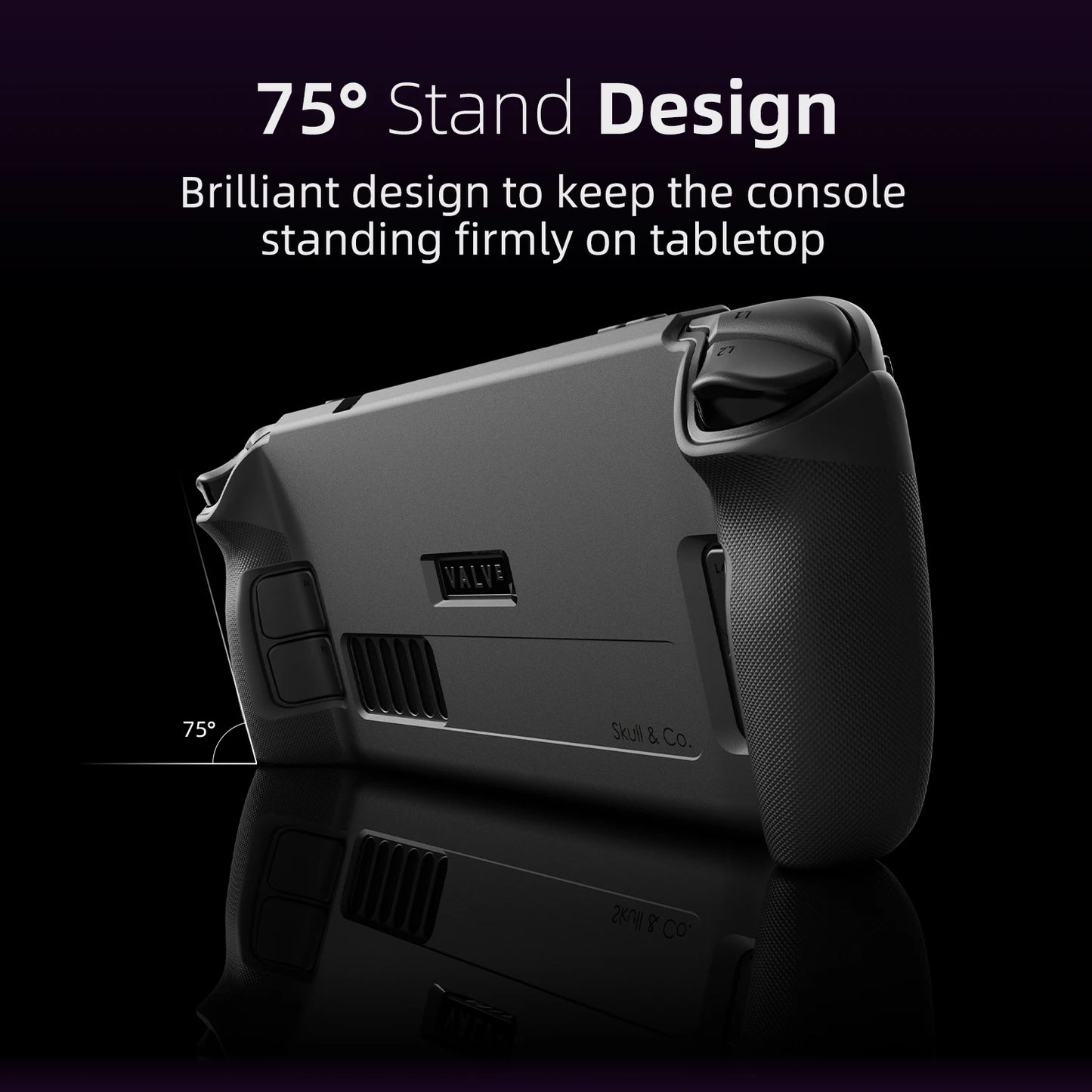 Skull & Co. GripCase SD Protective Cover for Steam Deck – Standable Shell Case with Grip