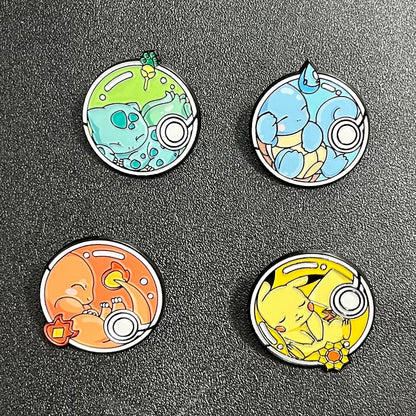 4-Piece Anime Elf Enamel Pin Set - Cute Cartoon Brooch Badges for Backpacks, Clothing, and Gifts for Friends
