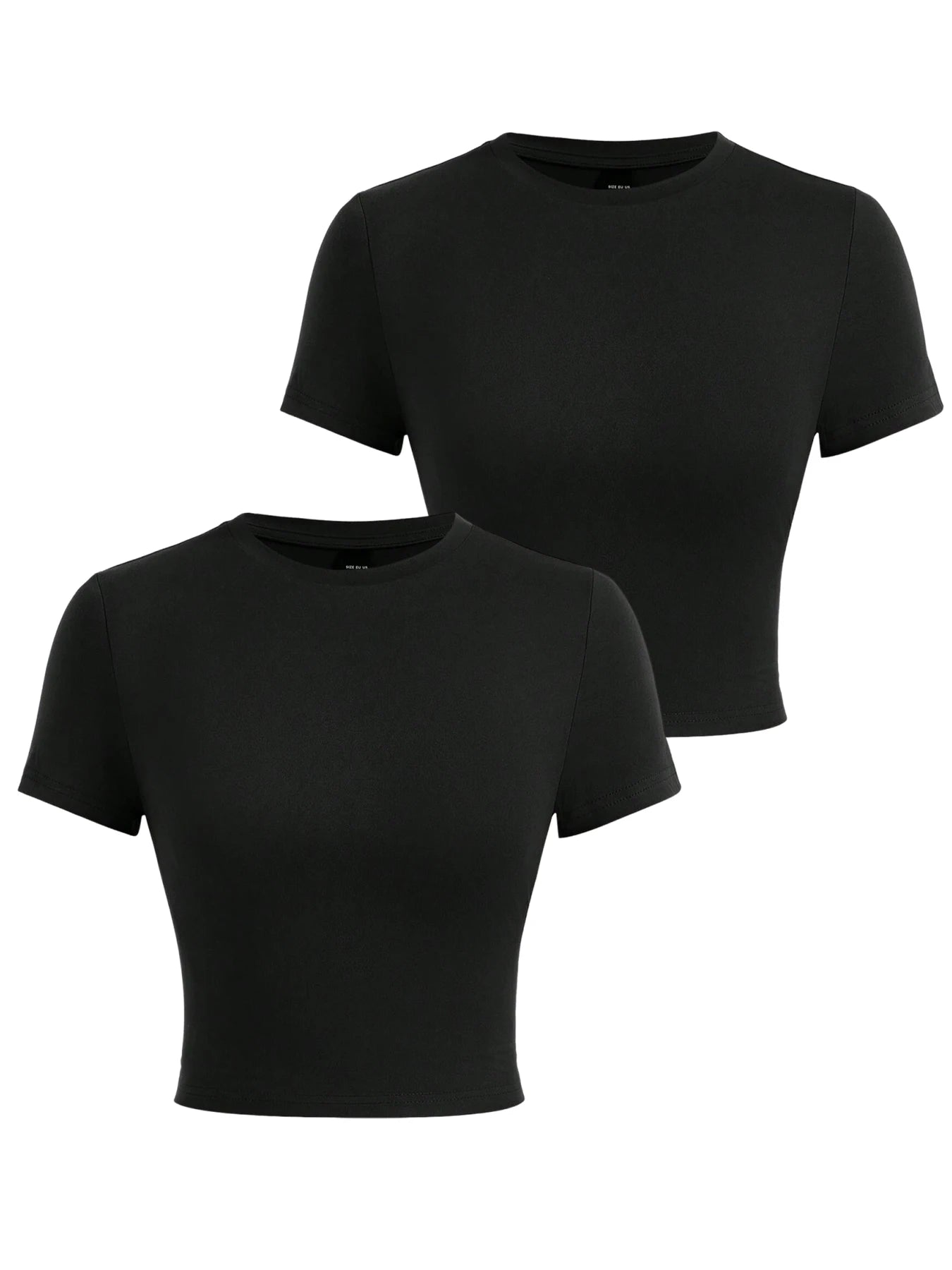 Y2K Women’s Solid Cotton Crop Top – Short Sleeve, High-Elastic O-Neck T-Shirt for Summer Streetwear & Sporty Fashion