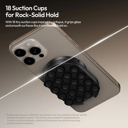 Ulanzi MA39 MagLock Suction Cup Phone Mount – Magnetic Desktop Stand for Smartphones, Glass, Windows, Mirrors & Laptops Accessories