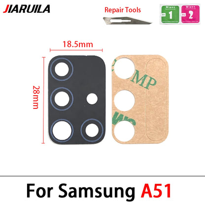 Rear Camera Glass Lens Replacement with Adhesive for Samsung M Series & A Series (M51, A10s, A20s, A12, A50s, A51, A71, M21, M31s)