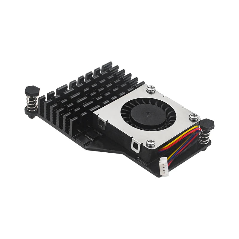 Raspberry Pi 5 Active Cooler — Aluminum Heatsink with PWM Adjustable Fan, Black/Silver/Blue Cooling Radiator for Pi 5
