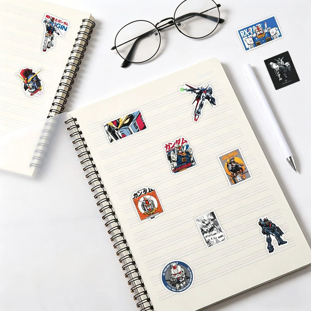 50-Piece Gundam Anime Sticker Set - DIY Graffiti Decals for Laptops, Suitcases, Skateboards and Phone Cases