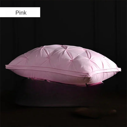 95% Goose Down Pillow – White Cotton Cover, 5-Star Hotel Quality, Low/Mid/High Loft for Sleeping, Rectangle Shape