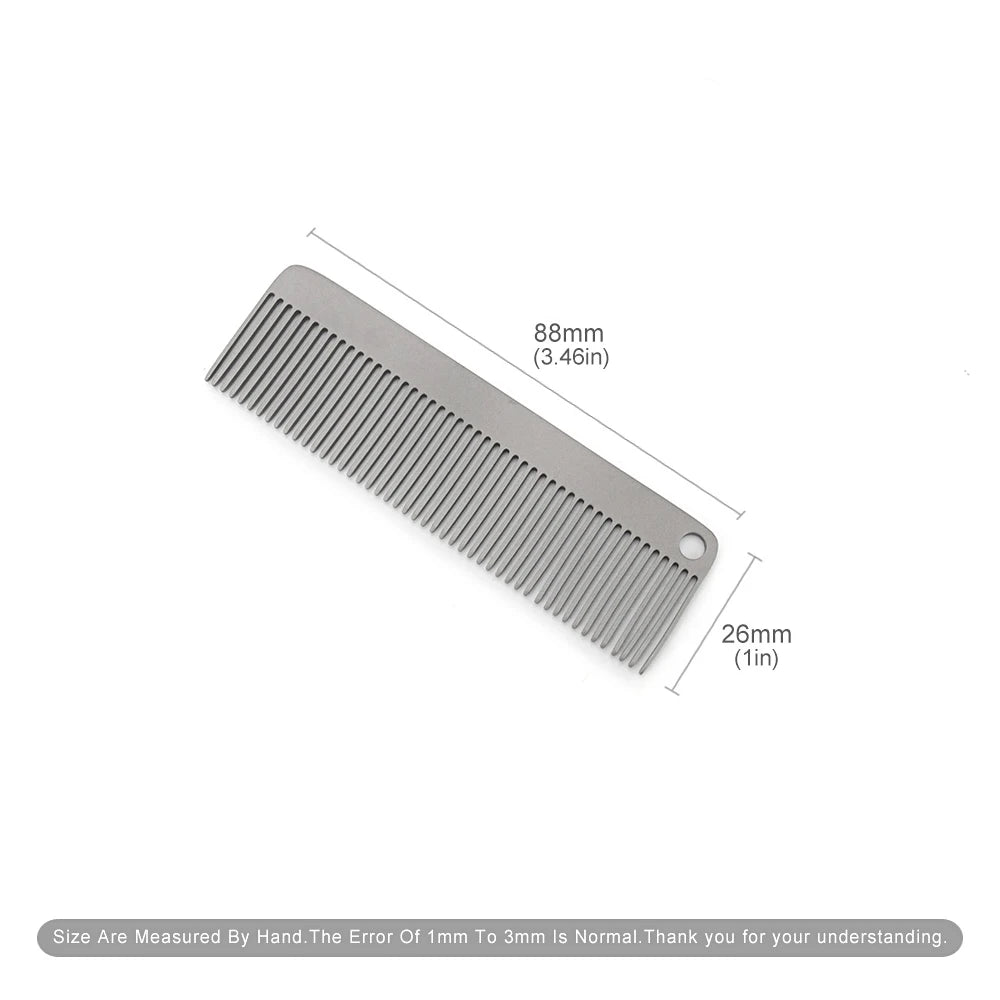 Small Titanium Alloy Portable Comb – Outdoor Camping Keychain Tool & Accessories