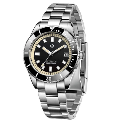 Men’s Automatic Mechanical Watch – Super Luminous Bezel, Japan NH35 Movement, 150M Waterproof Diving Watch