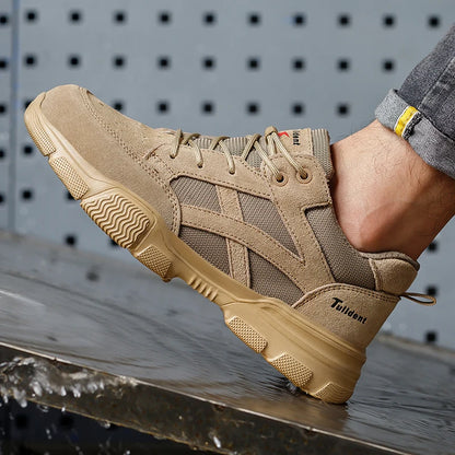 10KV Insulated Safety Shoes – Men’s Anti-Smash, Puncture-Proof, Breathable Electrician & Welding Work Boots