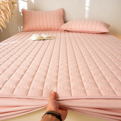 Waterproof Antimicrobial Mattress Cover – Hypoallergenic Noiseless Fitted Sheet Protector Solid Color