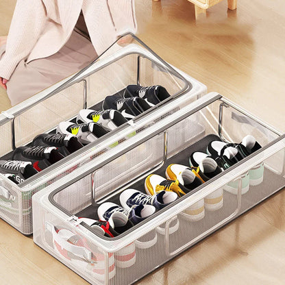 PVC Shoes Storage Bag - Dustproof, Waterproof Transparent Box with Large Capacity for Under-Bed Shoe Organization