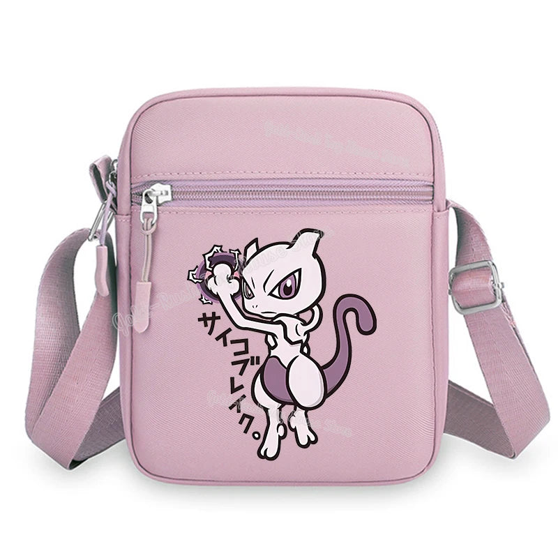 Pokemon Pikachu Cartoon Shoulder Bag – Large Crossbody Messenger Bag for Boys & Girls School Handbag