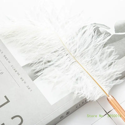Stylish White Feather Ballpoint Pen – Elegant Wedding Signature Pen for Business & School Use
