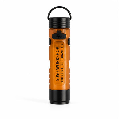 Mini 5050 Rechargeable LED Pocket Flashlight - Clip-On Hat Light and Portable Keychain Torch for Camping, Hiking, and Outdoor Use