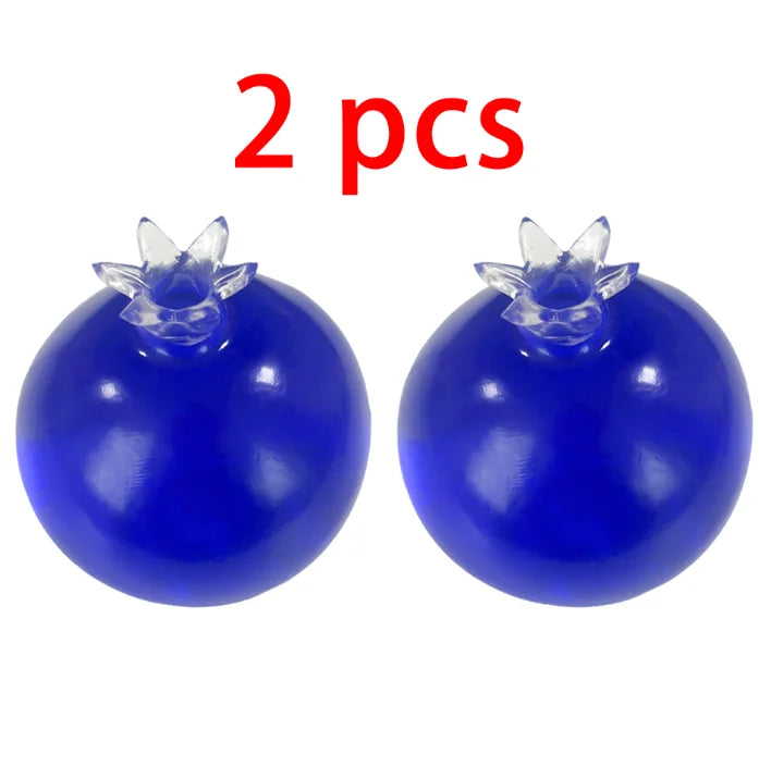 Blueberry Squeeze Sensory Stress Ball - Slow-Rebound Silicone Massage & Relaxation Toy