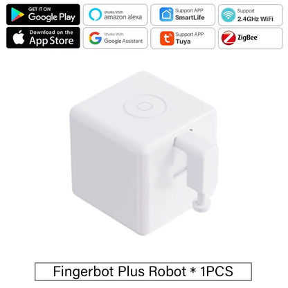 Tuya Zigbee Bluetooth Fingerbot Plus — Smart Button Pusher Switch Bot, Works with Alexa, Google Home & Smart Life App