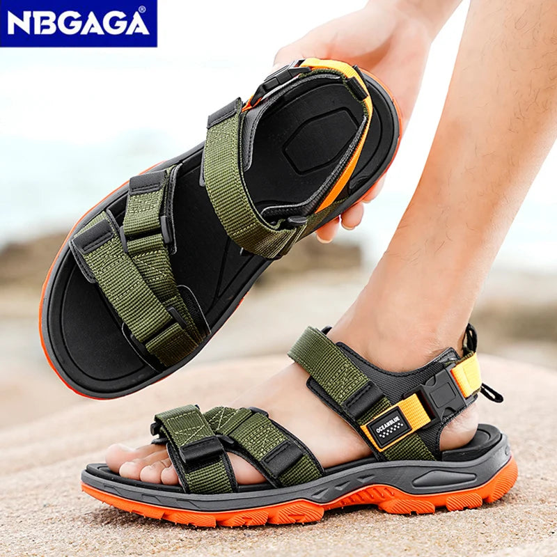 Men’s Summer Outdoor Sandals – Breathable Sport & Hiking Shoes, Wear-Resistant Casual Beach Footwear for Walking & Holidays
