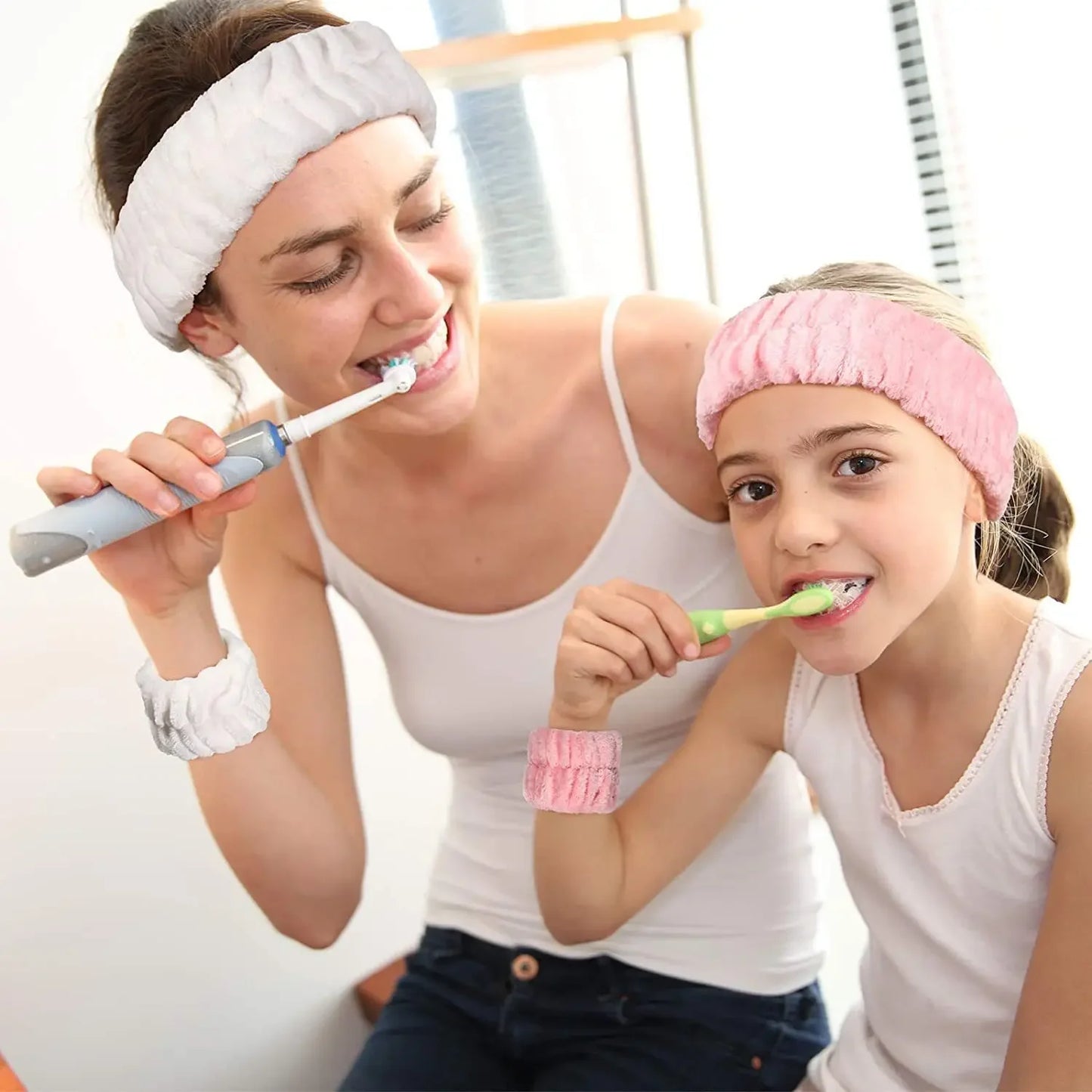 Microfiber Wrist Washband – Absorbent Wrist Sweatband Scrunchies for Women, Face Wash Towel Band, Headband Accessory