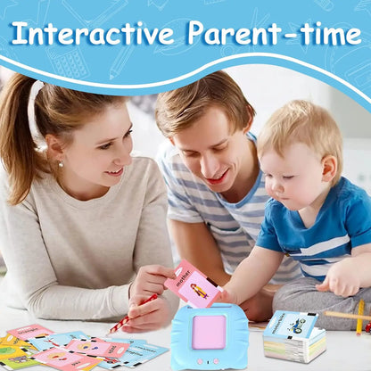 Early Education Flashcards – Talking English Learning Toys for Kids, Preschool Electronic Audio Book Machine Gift
