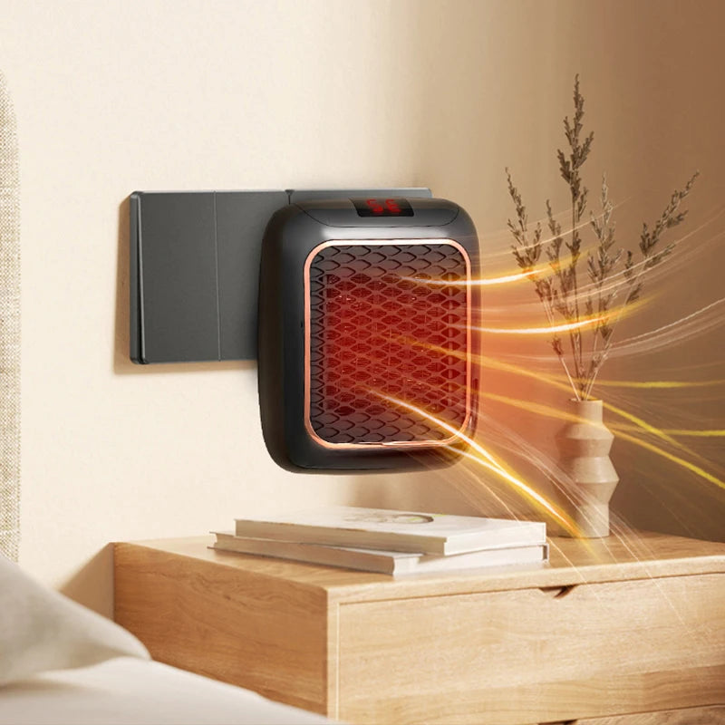 1200W Mini Wall-Mounted Ceramic Heater - PTC Fast Heating Electric Space Heater with Remote Control for Bathroom and Bedroom