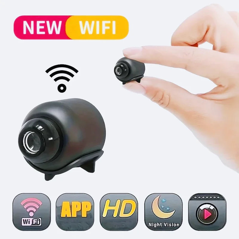 1080P HD Mini WiFi Camera – Indoor Security Surveillance, Baby Monitor with Night Vision, Audio & Video Recorder