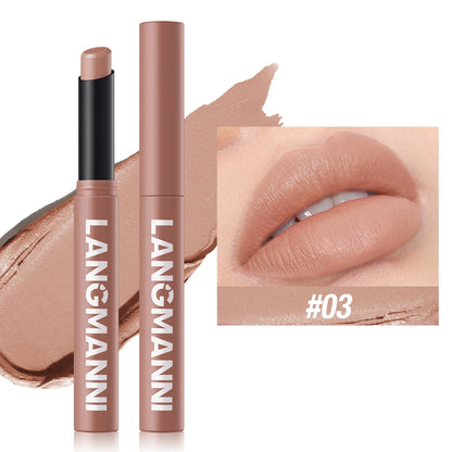 12-Color Matte Lipstick Pencil – Waterproof, Long-Lasting Non-Stick Lip Stain Tint Nude Makeup Pen