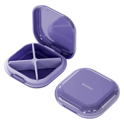 4-Grid Portable Pill Case – Moisture-Proof Medicine Organizer Box, Compact Travel Pill Storage Container for Outdoor & Daily Use