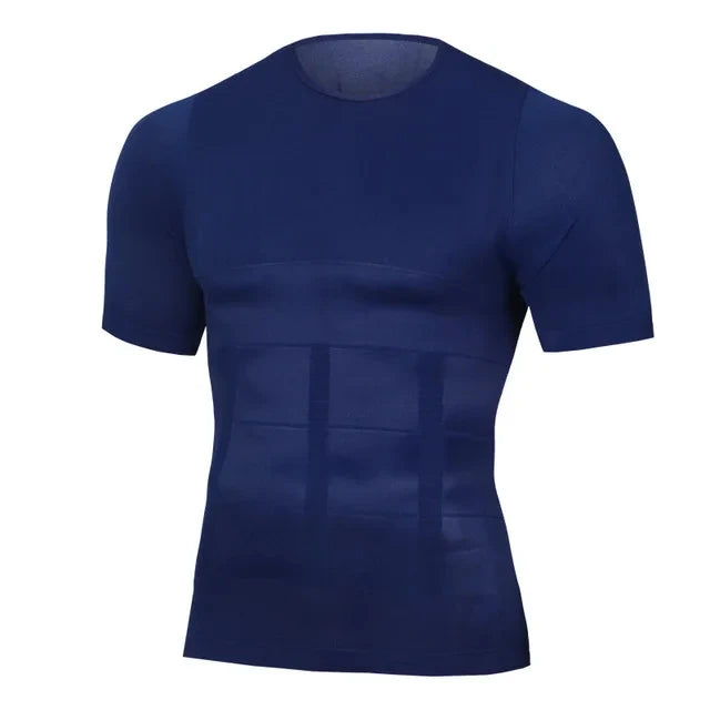 Men’s Slimming Compression Shaper Vest – Posture Support T-Shirt, Body Shaping & Tummy Control, Breathable Quick-Dry Under Shirt for Fitness & Daily Wear