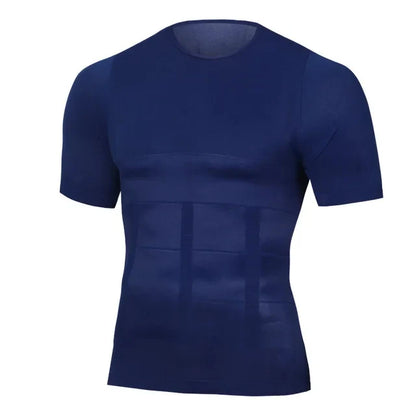 Men’s Slimming Compression Shaper Vest – Posture Support T-Shirt, Body Shaping & Tummy Control, Breathable Quick-Dry Under Shirt for Fitness & Daily Wear