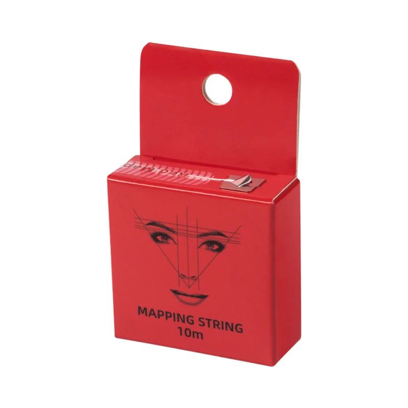 10m Pre-Inked Mapping String for Eyebrows – Microblading & PMU Marker Thread in Box for Tattoo Brow Mapping
