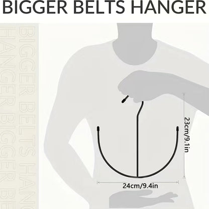 Large Capacity 1-Piece Belt and Tie Organizer Rack - Multipurpose Wardrobe Storage Hook for Scarves, Vests, and Hats