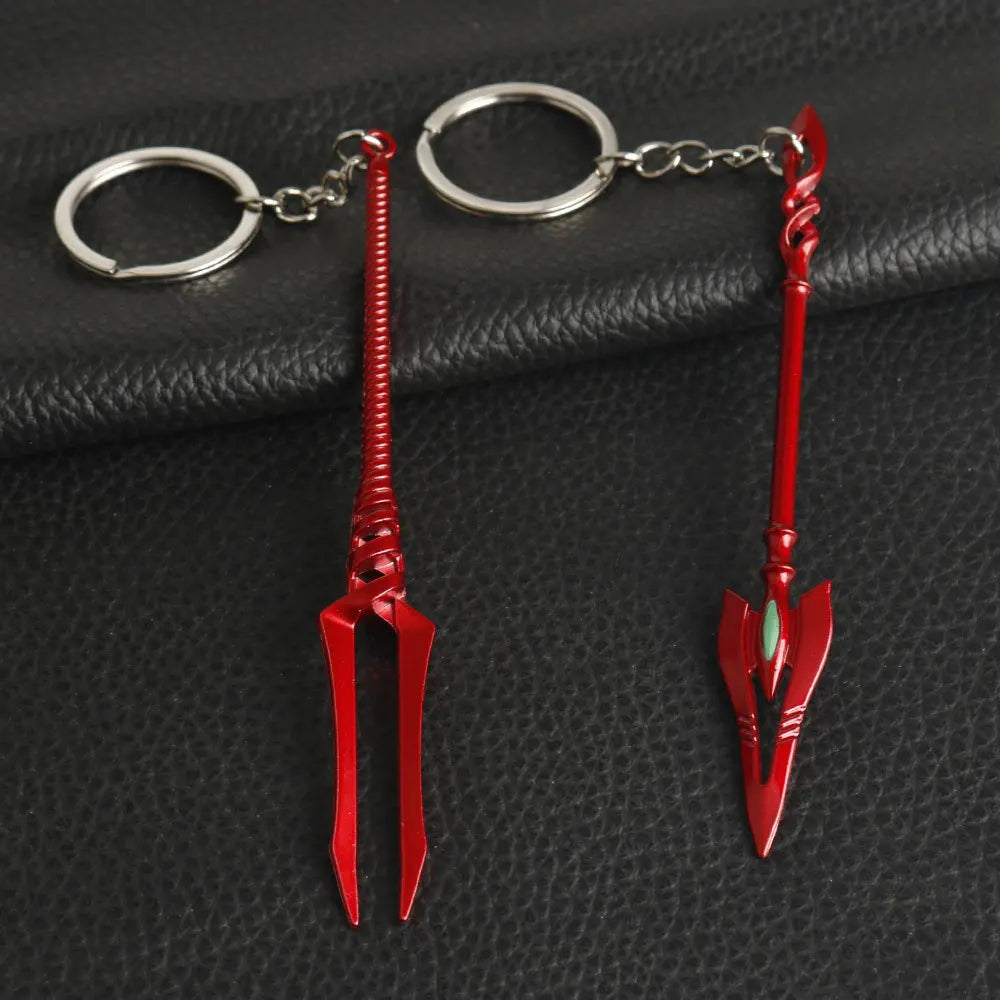 Neon Genesis Evangelion Spear of Cassius Keychain - 12cm EVA-06 Cosplay Cross Pendant Keyring Anime Accessory
