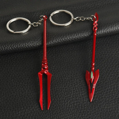 Neon Genesis Evangelion Spear of Cassius Keychain - 12cm EVA-06 Cosplay Cross Pendant Keyring Anime Accessory