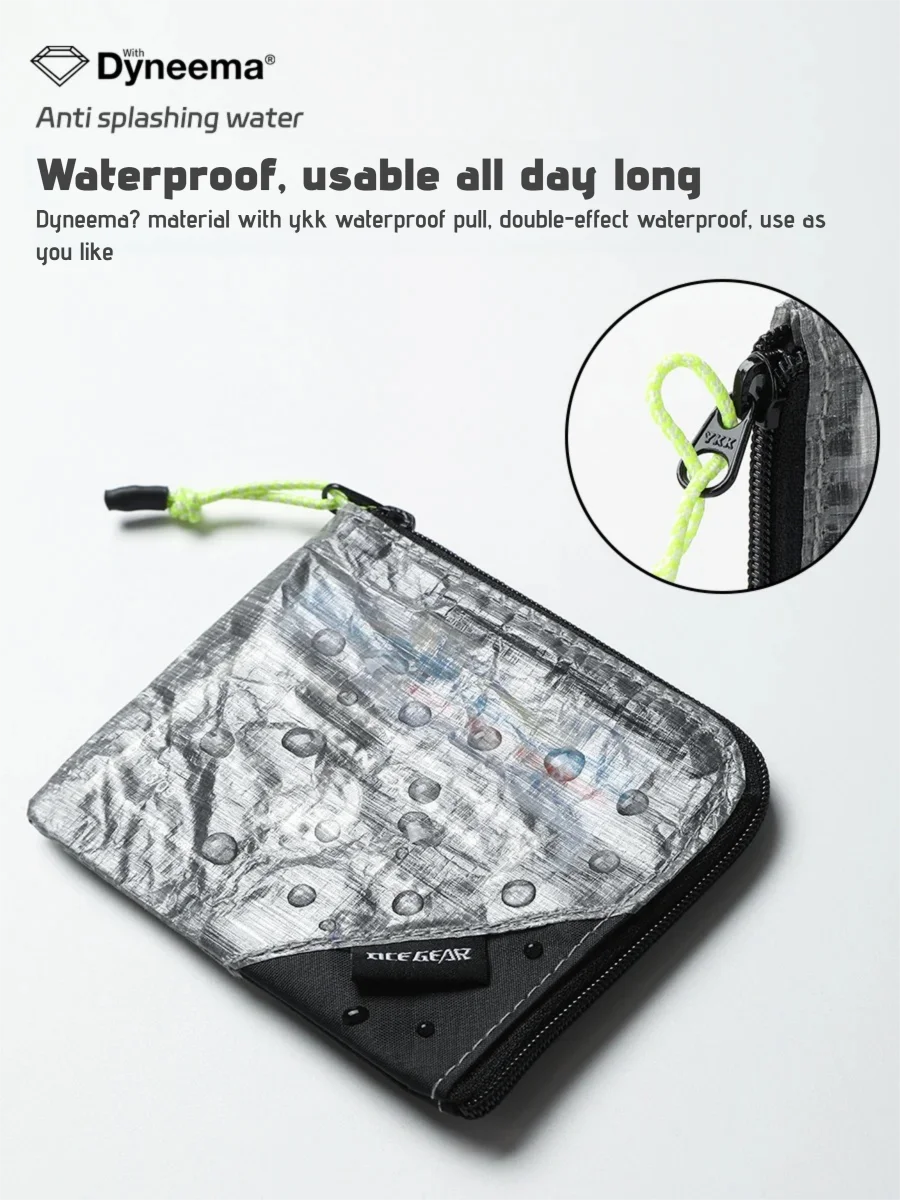 OCE GEAR Lightweight Waterproof Wallet — Ultra-Light Durable Coin Purse & Card Holder, Small Zipper Pouch for Outdoor, Camping & Travel