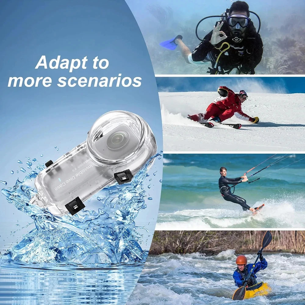 Invisible Dive Case for Insta360 X3 – Waterproof 50M Diving Protector Shell for Insta360 X3 Accessories (2023)