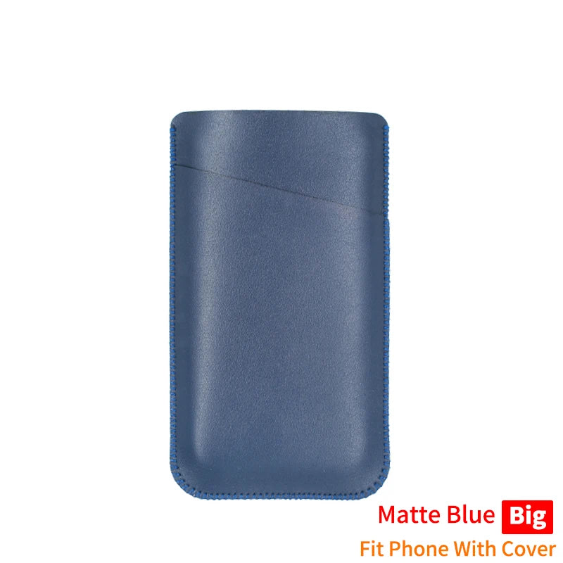 Universal PU Leather Phone Bag - Protective Pocket Wallet Pouch for iPhone 14–17 Pro Max Plus and Samsung Note 20 S21