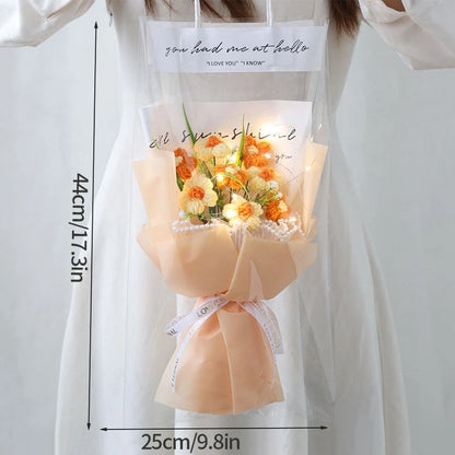 Graduation Bouquet 2025 – Crochet & Knitted Artificial Flowers for Wedding, Valentine’s & Special Occasion Gifts