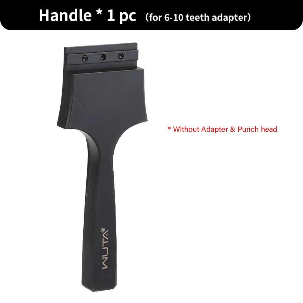 WUTA Leather Hole Punch Tool - Multifunctional Round Pricking Iron with Interchangeable Heads for Leather Craft & Stitching