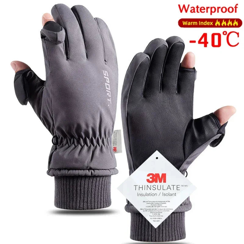 Winter Men & Women Touchscreen Gloves - Waterproof, Windproof, Full Finger, Non-Slip for Outdoor Sports, Cycling, Snow & Ski