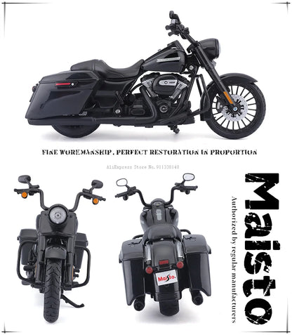 Maisto 1:12 Harley Davidson 2017 Road King Special – Classic Die-Cast Motorcycle Model Collectible Toy Gift