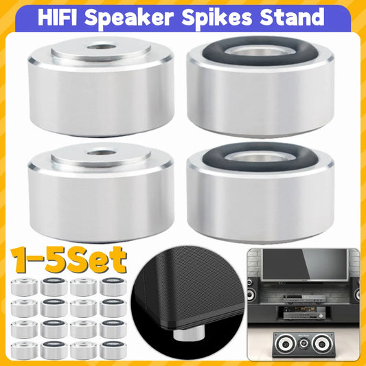 4/8Pcs HiFi Speaker Isolation Spikes – Aluminum Alloy Stand Feet Pads for Speakers & DAC