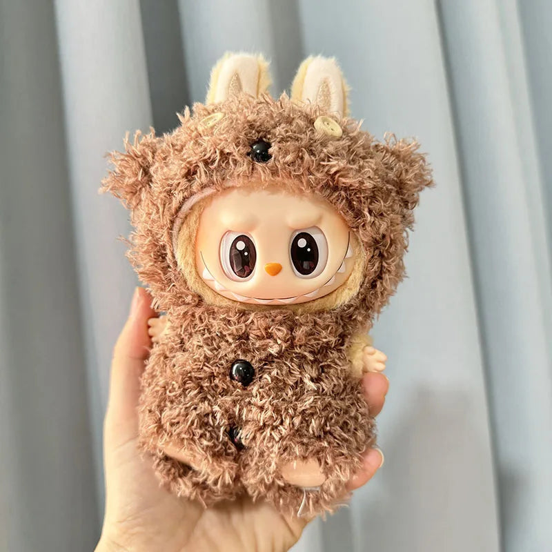 13 Styles Cute Mini Plush Doll Clothes - Outfit Accessories for Kpop Exo Labubu II Idol Dolls, Jumpsuits & Party Clothing