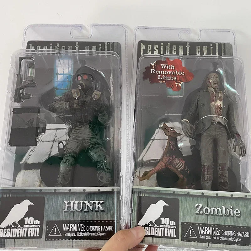 NECA Chris Redfield & HUNK Action Figure – Biohazard Zombie Executioner Majini Collectible Toy Gift for Halloween