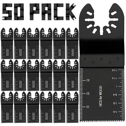 Oscillating Multi-Tool Saw Blades Set (20/50/100Pcs) – Fast Cutting Wood & Metal Renovator Cutter Blades Multi-Function Tool Accessories