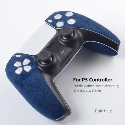 PS5 Controller Accessories – DualSense Edge Suede Leather Anti-Slip Soft Touch Sweat-Absorbing Sticker