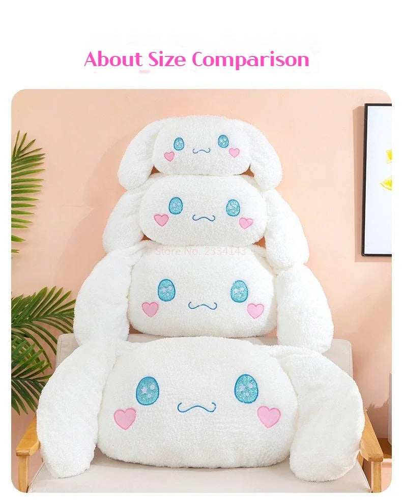 70 / 90 / 110 / 130cm cm Aoger Cinnamoroll Plush Doll – Kawaii Cartoon Stuffed Toy, Car Headrest Pillow & Back Cushion, Birthday Gift