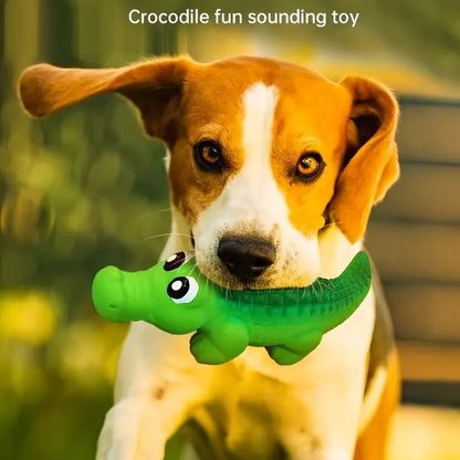 Durable Latex Shark Chew Toy - Squeaky Ball for Aggressive Chewers, Teeth Cleaning & Puppy Weaning
