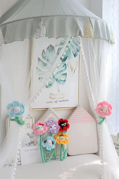 Sanrio Cartoon Plush Toys — Changeable Flower My Melody, Kuromi, Cinnamoroll, KT Cat & Purin Dog, Cute Anime Stuffed Doll