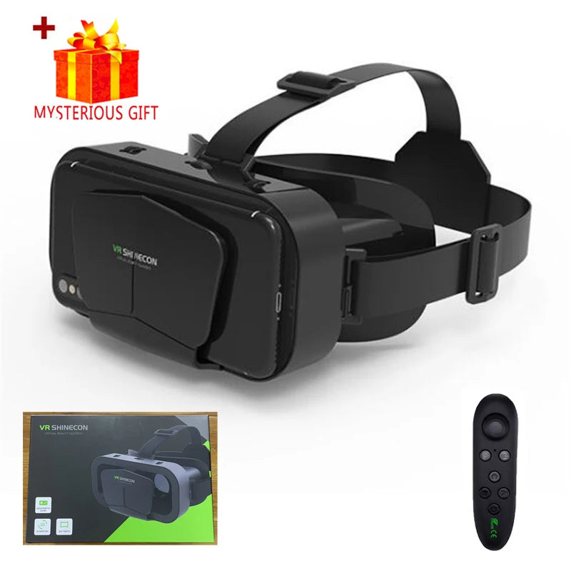 Shinecon 3D VR Glasses – Virtual Reality Headset with Controller for Smartphone Gaming